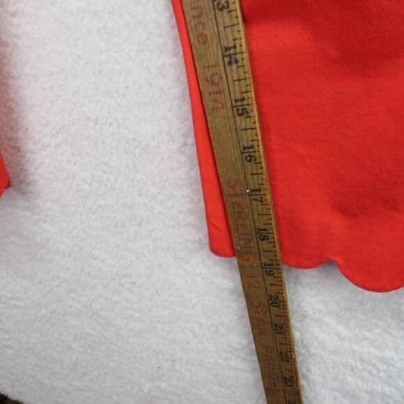 Talbots Pants Womens Size 12 Petite Chatham Crop Red Side Zip Scallop Ankle Hem - Picture 6 of 10